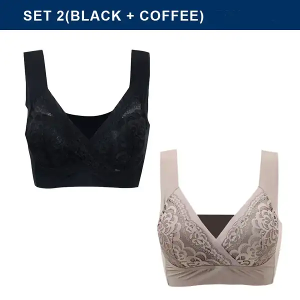 ROSY LIFT BRA âPlus Size Comfort Extra Elastic Wireless Support Lace Bra (Size runs the same as regular bras)