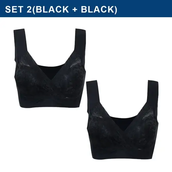 ROSY LIFT BRA âPlus Size Comfort Extra Elastic Wireless Support Lace Bra (Size runs the same as regular bras)