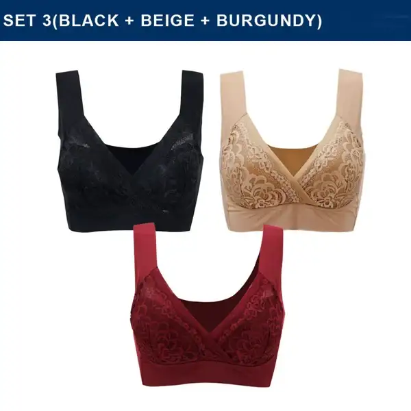 ROSY LIFT BRA âPlus Size Comfort Extra Elastic Wireless Support Lace Bra (Size runs the same as regular bras)