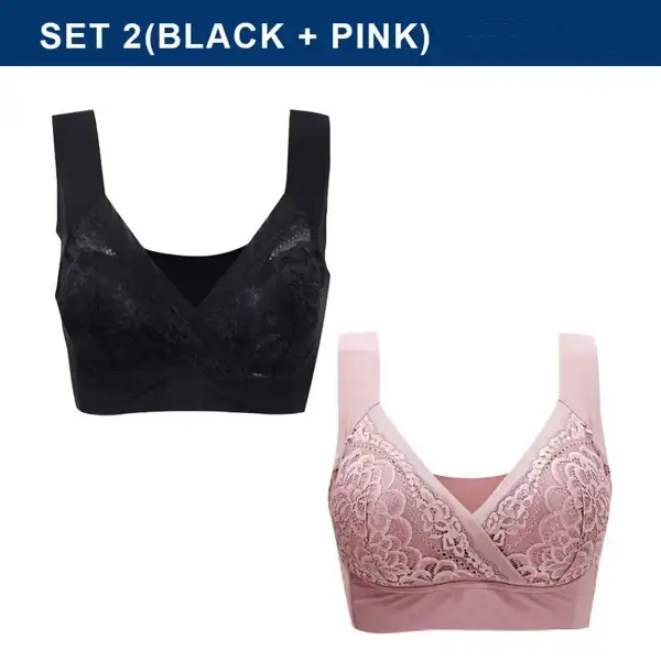 ROSY LIFT BRA âPlus Size Comfort Extra Elastic Wireless Support Lace Bra (Size runs the same as regular bras)