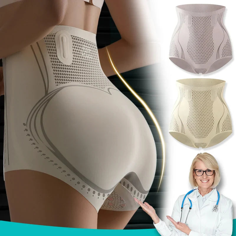 Ice Silk Ion Fibre Repair Shaping Shorts Tummy Control Underpants