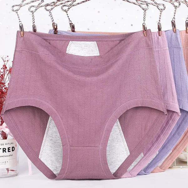 š„High waist plus size cotton antibacterial and leak-proof physiological underwear