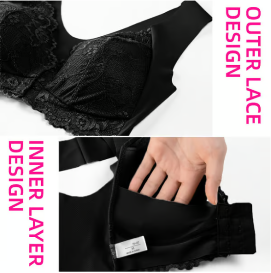Bra For Women Front Closure 5D Beauty Back Sports Comfy Bra