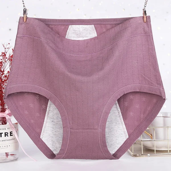š„High waist plus size cotton antibacterial and leak-proof physiological underwear