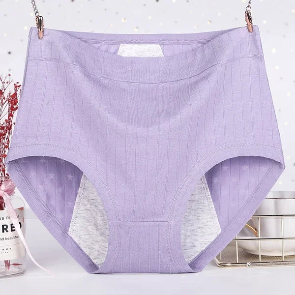 š„High waist plus size cotton antibacterial and leak-proof physiological underwear
