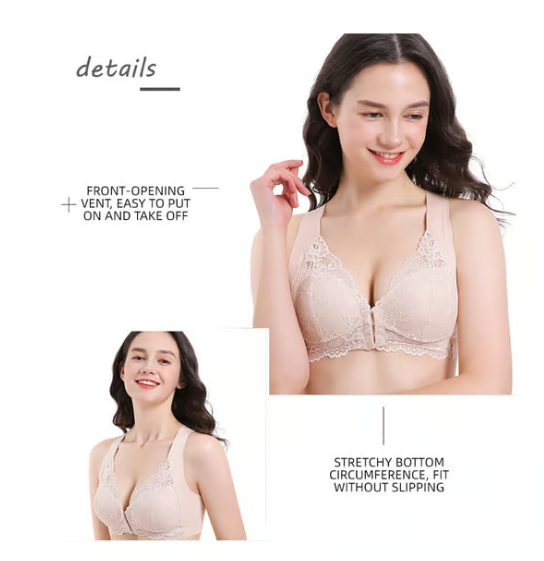 Bra For Women Front Closure 5D Beauty Back Sports Comfy Bra