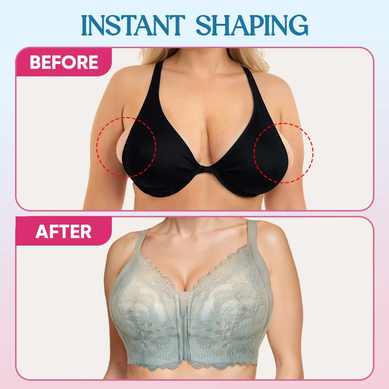 Ultra Soft Front Zip Wireless Lifting Bra