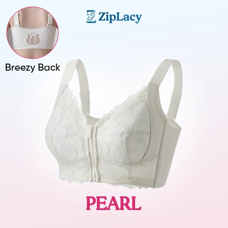 Ultra Soft Front Zip Wireless Lifting Bra