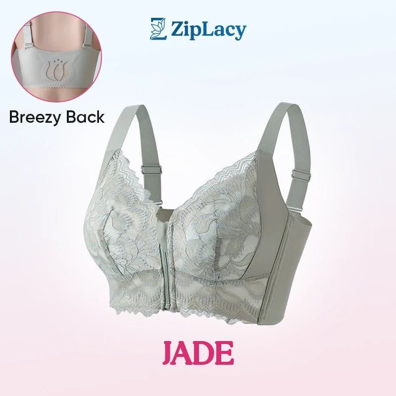 Ultra Soft Front Zip Wireless Lifting Bra