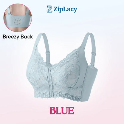 Ultra Soft Front Zip Wireless Lifting Bra