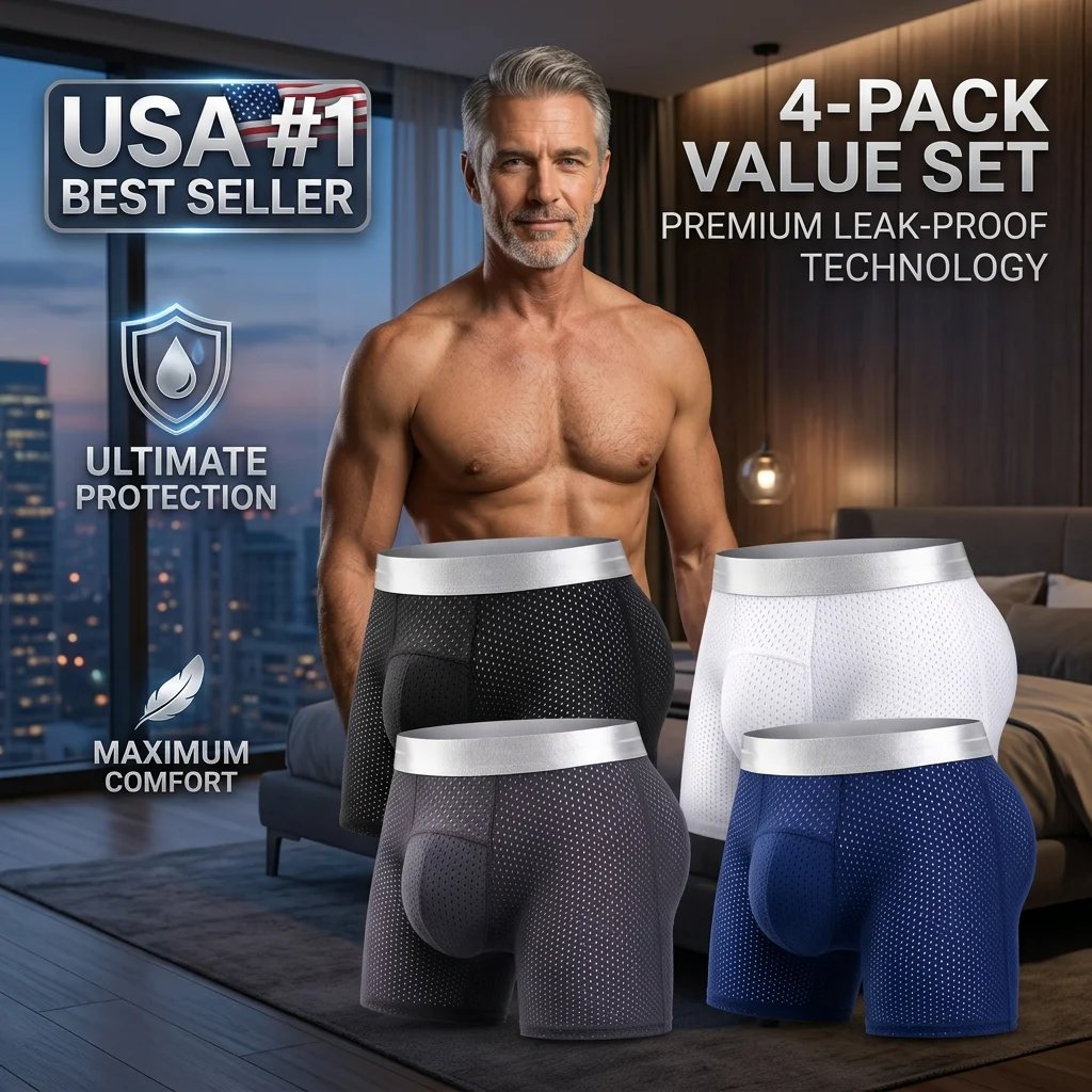【Buy 3 Get 2 Free】-2026 HOT SALE🔥 Premium Leakproof lceSilk Mesh Men's Boxer