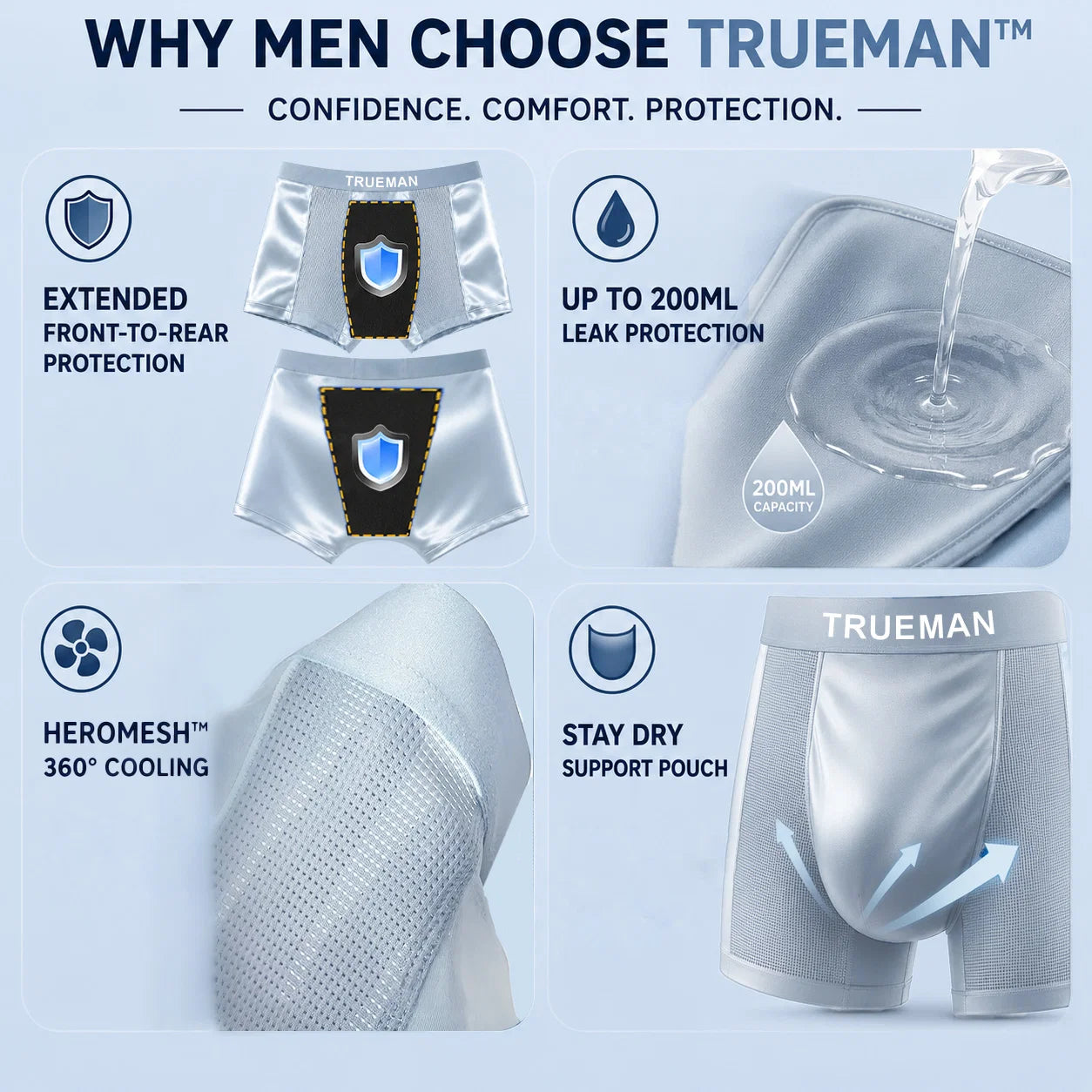 【Buy 3 Get 2 Free】-2026 HOT SALE🔥 Premium Leakproof Bamboo IceSilk Boxer