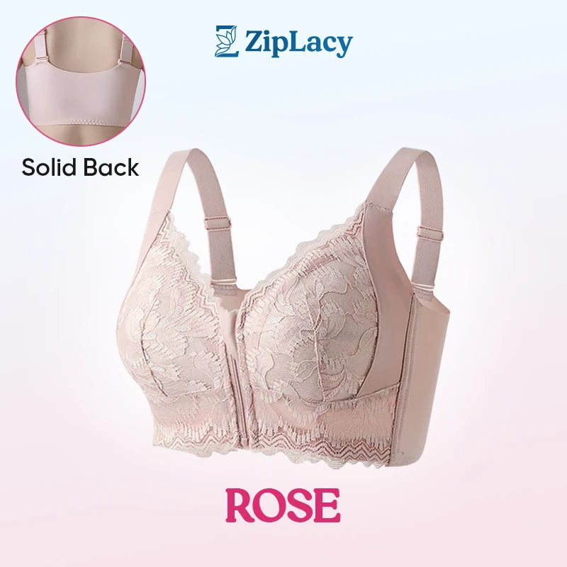 Ultra Soft Front Zip Wireless Lifting Bra