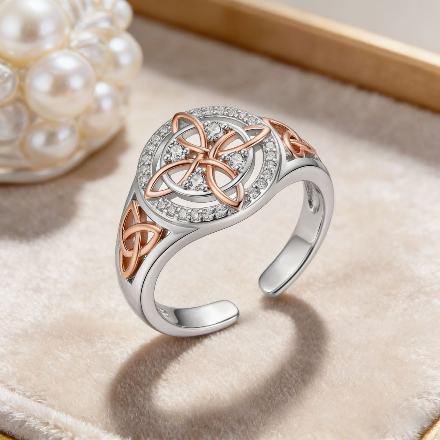 🔥🔮💍Handmade Alloy Witch's Return-Knot Protection Ring✨Protect Your Loved Ones