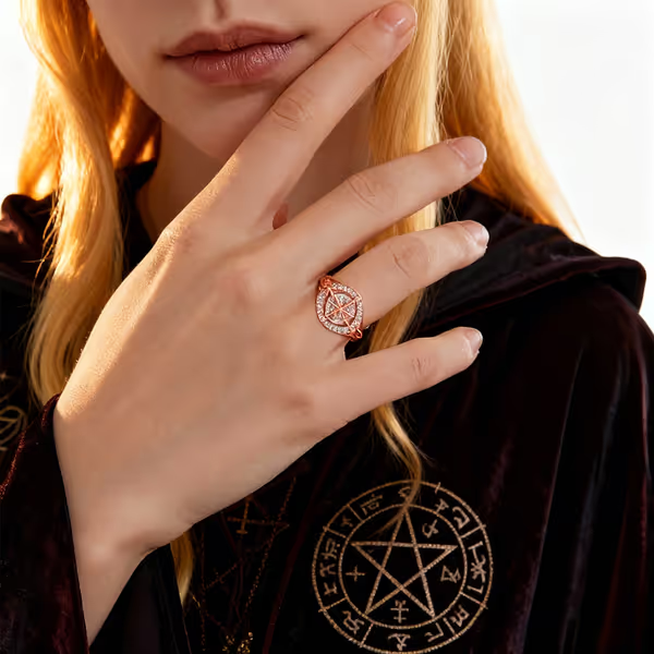 🔥🔮💍Handmade Alloy Witch's Return-Knot Protection Ring✨Protect Your Loved Ones