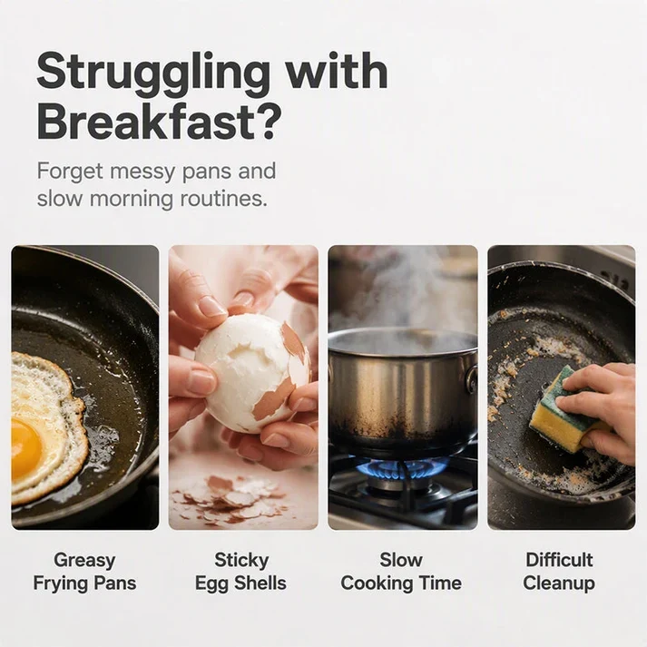 💥2026 HOT SALE🥳💞69K+ SOLD!💥Microwave Egg Poacher🍳–Dual‑cavity, non‑stick & easy clean. Healthier than frying – stock up & save! 🏠✅
