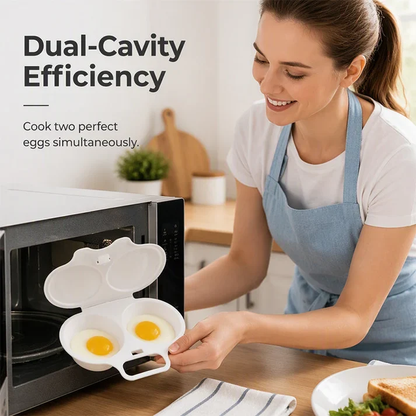 💥2026 HOT SALE🥳💞69K+ SOLD!💥Microwave Egg Poacher🍳–Dual‑cavity, non‑stick & easy clean. Healthier than frying – stock up & save! 🏠✅