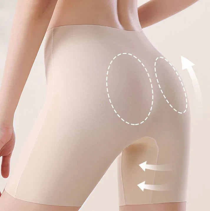 High-waisted ice silk abdominal control and hip lifting underwear
