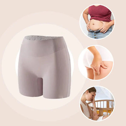 High-waisted ice silk abdominal control and hip lifting underwear