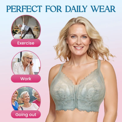 Ultra Soft Front Zip Wireless Lifting Bra