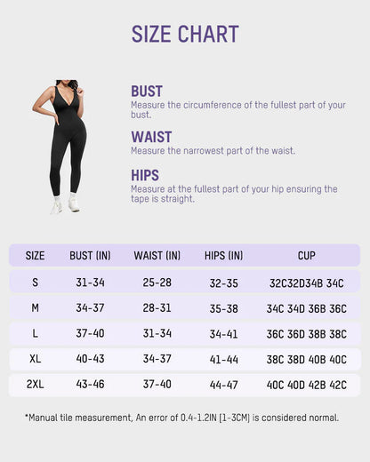 Deep V Tummy Control Sculpting Jumpsuit