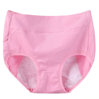 🔥-High waist plus size cotton antibacterial and leak-proof physiological underwear
