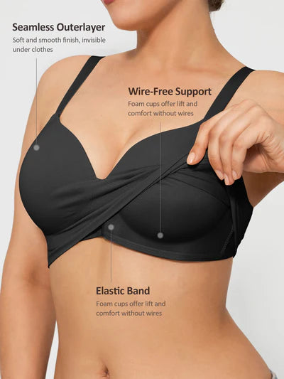 Feelingirl Wireless Push-Up Seamless Comfort Full Coverage Bra Bundle
