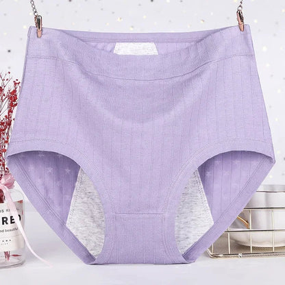 🔥High waist plus size cotton antibacterial and leak-proof physiological underwear