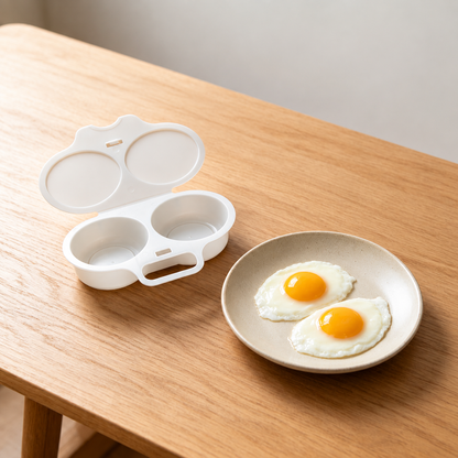 💥2026 HOT SALE🥳💞69K+ SOLD!💥Microwave Egg Poacher🍳–Dual‑cavity, non‑stick & easy clean. Healthier than frying – stock up & save! 🏠✅