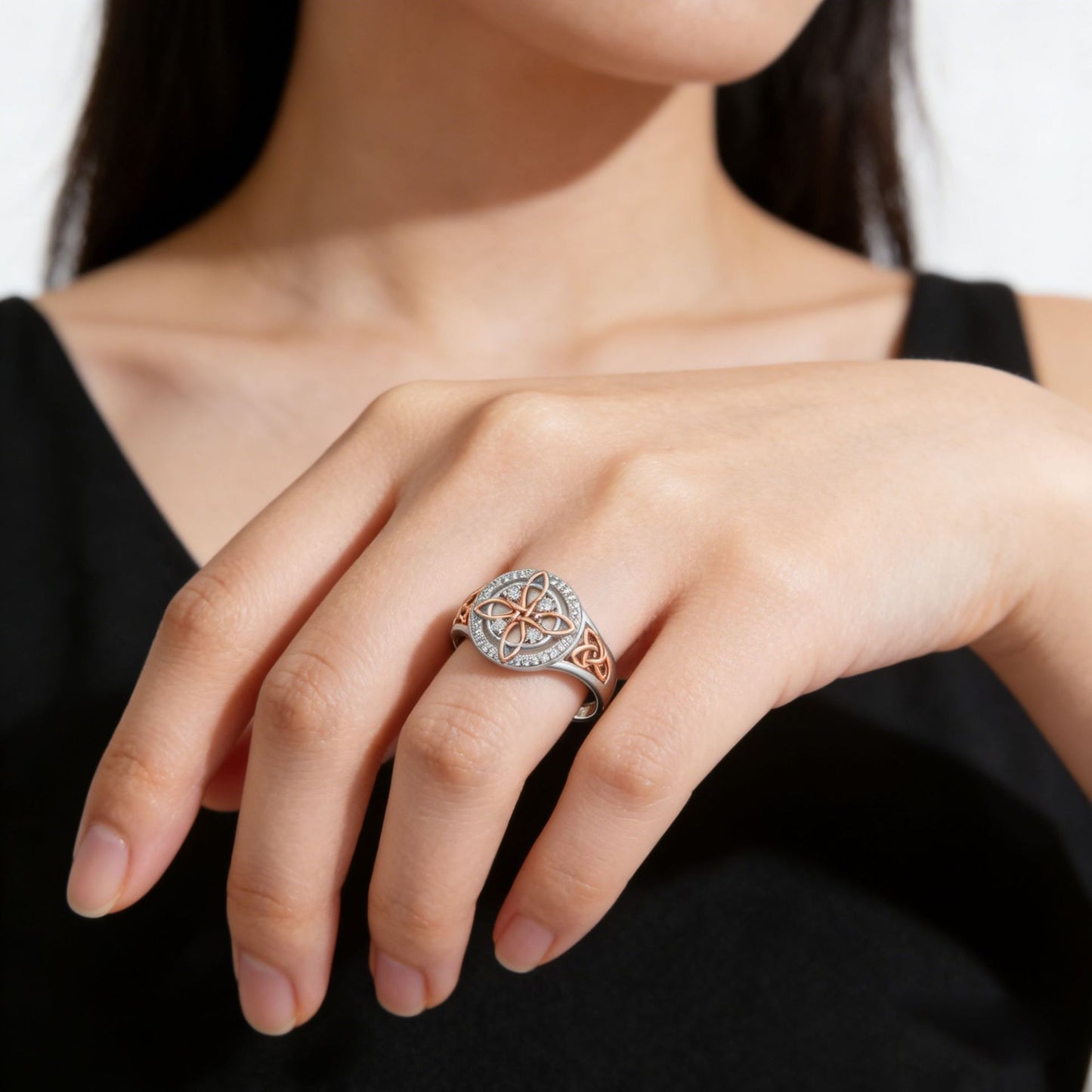 🔥🔮💍Handmade Alloy Witch's Return-Knot Protection Ring✨Protect Your Loved Ones