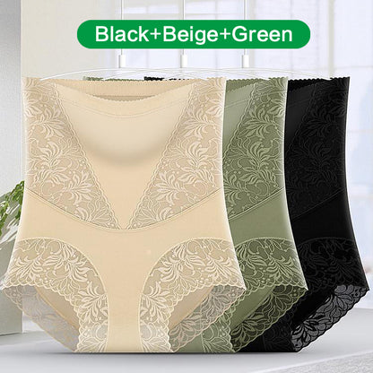 🔥Buy 1 get 2 free🔥2026 New-💫Women's high-stretch lace breathable belly cinching, buttock lifting and shaping pants