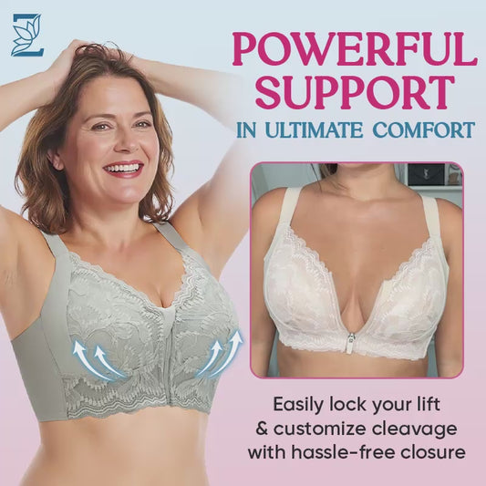 Ultra Soft Front Zip Wireless Lifting Bra